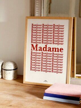 Sézane x Hôtel Magique "Bonjour Madame" print